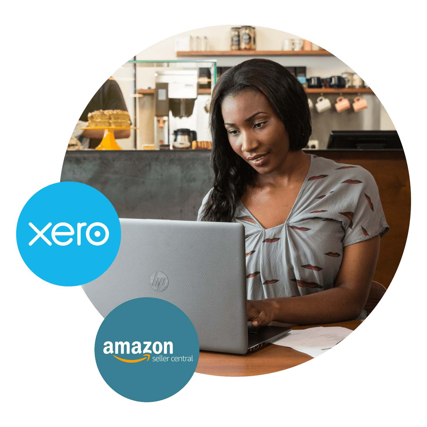 An Amazon seller uses Xero’s analytics tools on their laptop to view projected cash flow up to 90 days ahead.