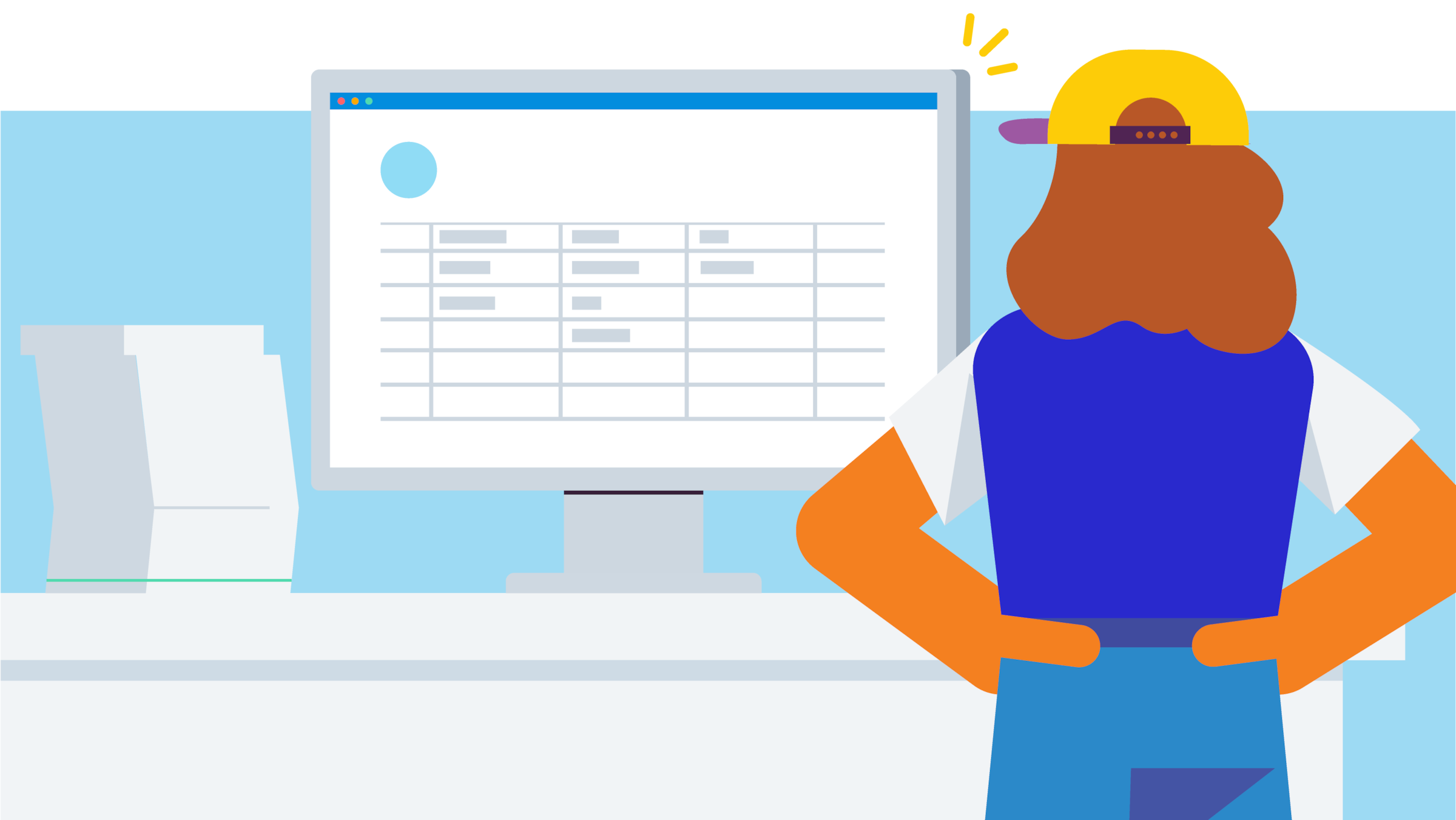 A business owner creating a small business budget