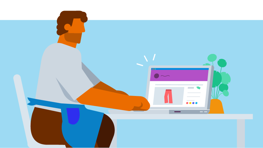 A small business owner selling products on Amazon