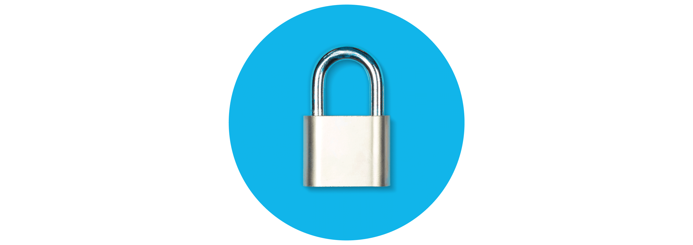 A closed padlock representing protected customer data.