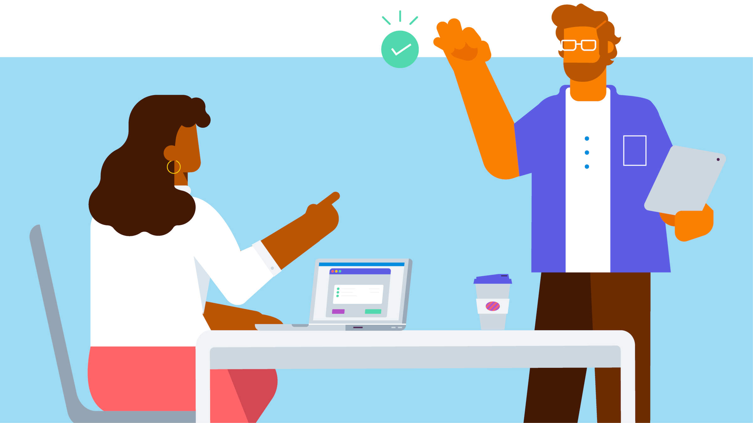An accountant pro talks to a small business owner