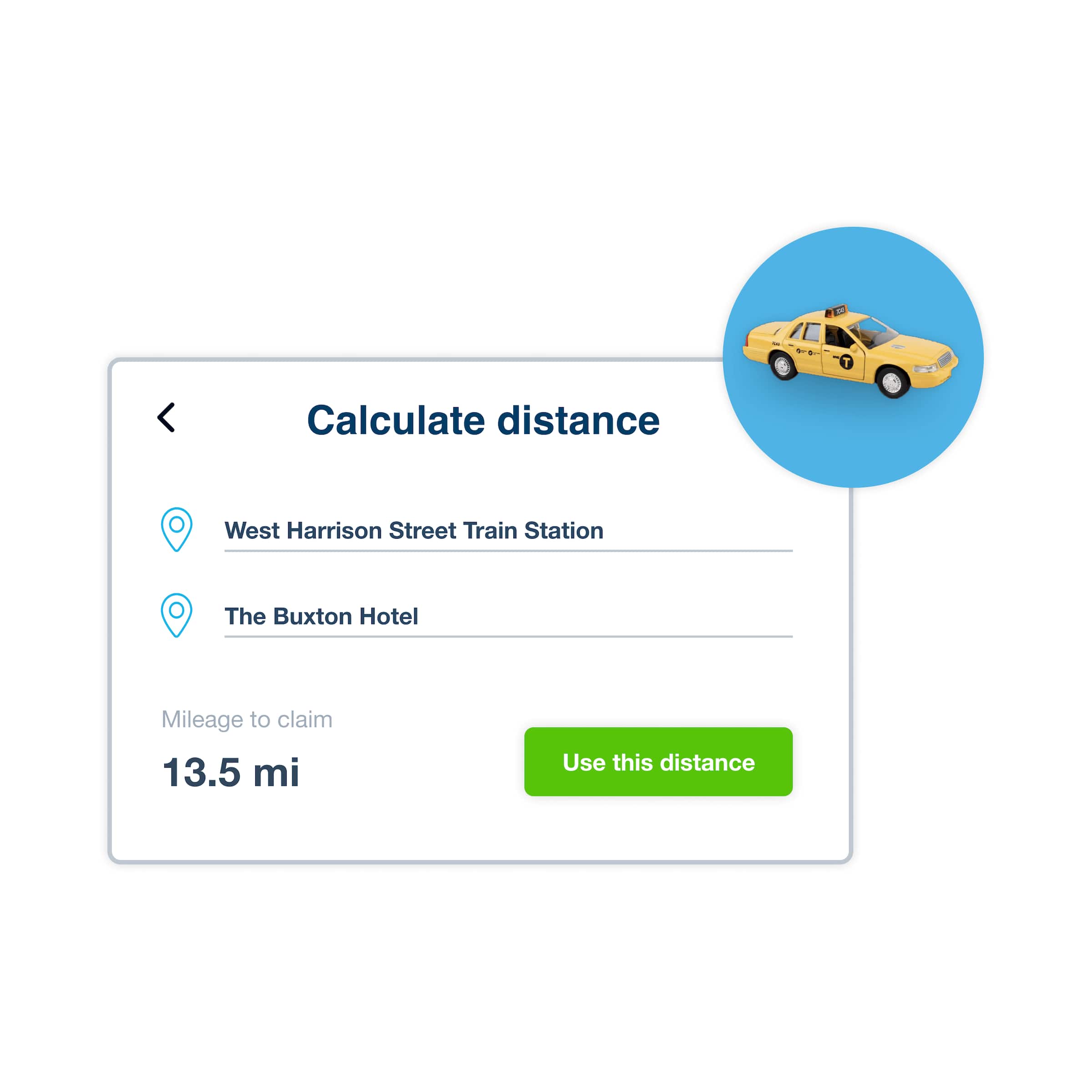 Xero’s mileage tracker app lets you enter your start and end points on a map, then automatically calculates the distance.