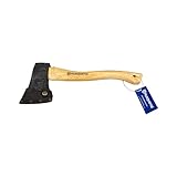 Husqvarna Hatchet, Small Axe with Leather Sheath and Hickory Handle, Ideal Small Hatchet Axe for Camping Gear and Gardening Tools