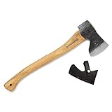 Husqvarna 596271201 20 in. Wooden Curved Carpenter Axe, Orange/Gray