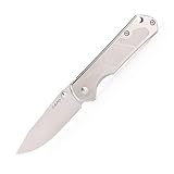 Sanrenmu LAND 710 Folding Pocket Knife EDC Knife 8Cr13mov Blade Frame Lock Stainless Steel Handle with Clip