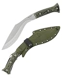 Condor Tool & Knife K-tact Kukri Knife - 1075 High Carbon Steel - Gardening Machete - Micarta Handle - Kydex with Leather Belt Loop Sheath - 6mm Thick - 10in Blade - 32.4oz