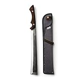 Barebones Japanese NATA Tool - Full Tang Machete for Yard Work - Balanced for Controlled Chopping & Cutting - Hunting Machete Knife with Sheath - Hardwood Walnut Handle - Stainless Steel Blade
