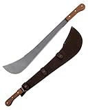 Condor Tool & Knife Viking Machete - 3mm Thick Full Tang Machete with Hand Crafted Welted Leather Sheath - 1075 High Carbon Steel with Walnut Handle - 20in Blade - 32.1oz