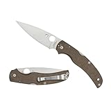 Spyderco Native Chief Folding Knife - CPM Cru-Wear Tool Steel - Brown Canvas Micarta, PlainEdge - C244MPCW