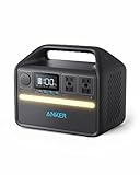 Anker 535 Portable Power Station, 512Wh Solar Generator (Solar Panel Optional) with LiFePO4 Battery Pack, 500W 9-Port Powerhouse, 4 AC Outlets, 60W USB-C PD Output for Outdoor Camping, RV(Anker Solix)