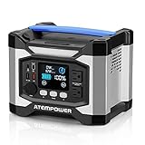 ATEM POWER Portable Power Station 500W 518WH portable generator with AC Ports, Solar Generator for Outdoors Camping with CIG Socket, Battery Backup for Outdoor generators RV Travel Emergency Use