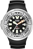 Citizen Men's Eco-Drive Promaster Sea Dive Watch in Stainless Steel with Black Polyurethane strap, Black Dial (Model: BJ8050-08E)