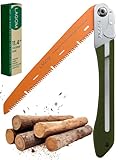 LAGOM Folding Camp Saw for Cutting Branches, 11.4' Straight Blade | SK5 Steel, Ergonomic Handle, One-Hand Use, Secure Lock | Foldable Pruning Tool for Camping, Gardening, Survival, Kayaking, Outdoors