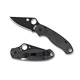 Spyderco Para 3 Signature Folding Utility Pocket Knife with 2.95' Black CPM S45VN Steel Blade and G-10 Handle - Everyday Carry - PlainEdge - C223GPBK
