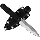 BPSKNIVES Citizen - EDC Tactical Knife with Micarta Handle - Fixed-Blade Stainless Steel Knife with Plastic Sheath - Everyday Carry Utility Knife - Full Tang Survival Knives