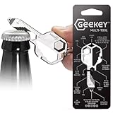 Geekey Keychain Multitool – EDC Tool with 16+ Functions | Small Bottle Opener keychain with Screwdriver, Wrench, and Box Cutter for Travel, Outdoor, and Everyday Use – TSA Safe