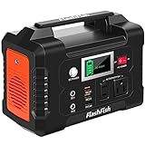 Portable Power Station 200W, FF Flashfish 40800mAh Backup Power Battery Pack With 110V AC Outlets/2 DC Ports/3 USB Ports, Solar Generator Power Supply For Home Backup, Power Outages, and Camping