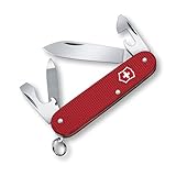 Victorinox 53043 Cadet Swiss Army Knife, Red Alox, Ribbed