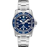 SEIKO SNE585 Solar Dive Watch for Men - Prospex Collection - LumiBrite Hands, Vibrant Blue Display - Water Resistant 200M