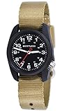 BERTUCCI A-1R Field Comfort 10502 Mens Khaki Nylon Band Black Quartz Dial Watch