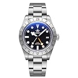 ADDIESDIVE GMT Watches for Men Quartz Movement Diver 200 M Waterproof 39 MM Luminescent Dial Elegant Watch