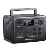 BLUETTI Portable Power Station EB55, 537Wh LiFePO4 Battery Backup w/ 4 700W AC Outlets (1400W Peak), 100W Type-C, Solar Generator for Outdoor Camping, Off-grid, Blackout (Solar Panel Optional)