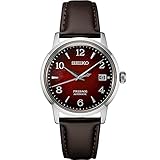 SEIKO Presage Red SRPE41 Brown Leather Automatic Men's Watch