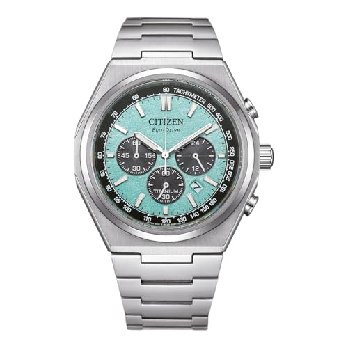 Citizen Men Chronograph Eco-Drive Watch with Titanium Strap CA4610-85M, Silver, standard size, Sport/Luxury