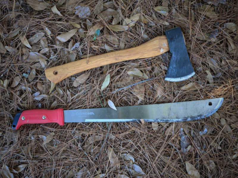 Corona machete size verse a hatchet