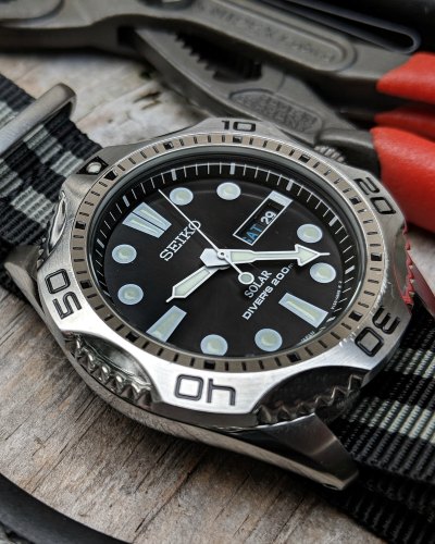 Seiko Solar SNE107P2 On A Nato